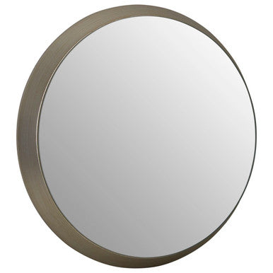 Orsina Athena Small Round Wall Mirror | Silver Bevelled Frame