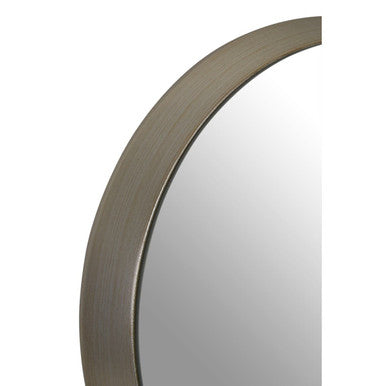Orsina Athena Small Round Wall Mirror | Silver Bevelled Frame