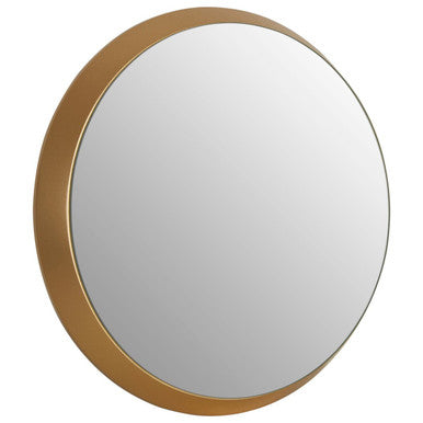 Orsina Athena Small Round Gold Wall Mirror – Modern Bevelled Edge