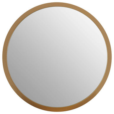 Orsina Athena Small Round Gold Wall Mirror – Modern Bevelled Edge