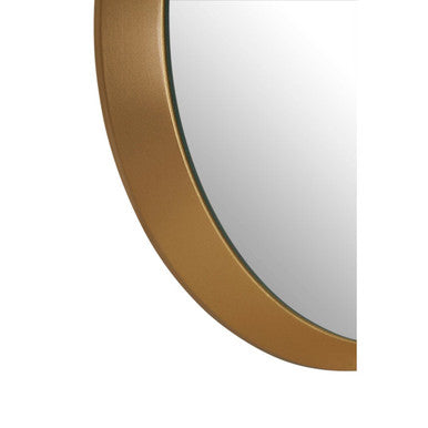 Orsina Athena Small Round Gold Wall Mirror – Modern Bevelled Edge