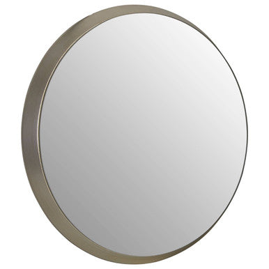 Orsina Athena Round Silver Wall Mirror – Bevelled Medium 60cm
