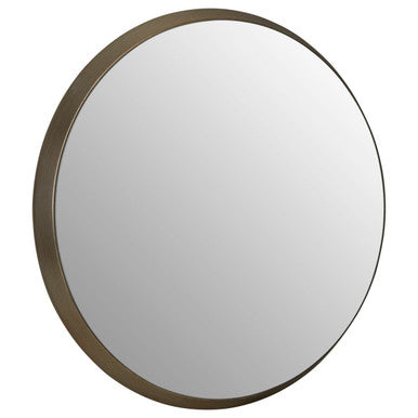 Orsina Athena Large Round Wall Mirror | Silver Bevelled Glass Frame