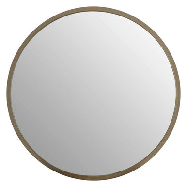 Orsina Athena Large Round Wall Mirror | Silver Bevelled Glass Frame
