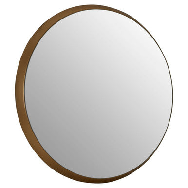 Orsina Athena Large Round Gold Wall Mirror – Bevelled Edge Design