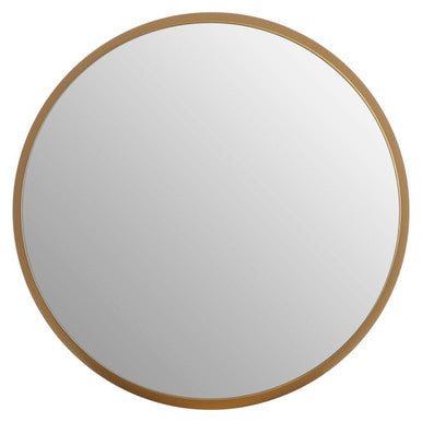 Orsina Athena Large Round Gold Wall Mirror – Bevelled Edge Design