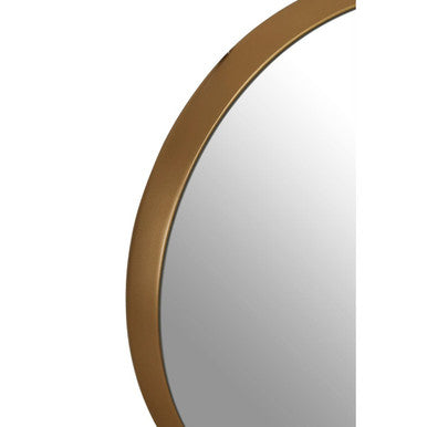 Orsina Athena Large Round Gold Wall Mirror – Bevelled Edge Design