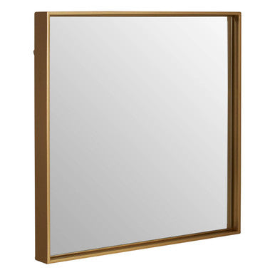 Orsina Ando Medium Square Wall Mirror | Gold Finish Minimalist Decor