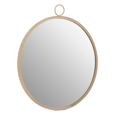 Orsina Karval Round Wall Mirror – Gold Finish Frame Decorative Accent