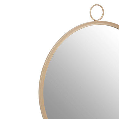 Orsina Karval Round Wall Mirror – Gold Finish Frame Decorative Accent
