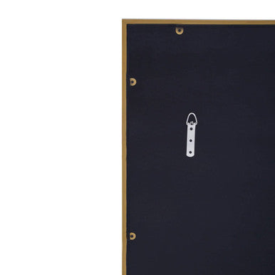 Orsina Oriel Grid Wall Mirror – Modern Gold Finish Frame Statement Decor