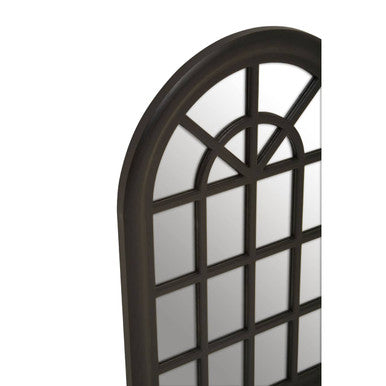 Orsina Shayla Arched Wall Mirror – Matte Black Pane Window Design