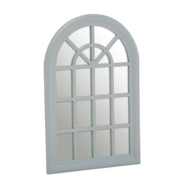 Orsina Shayla Arched Window Wall Mirror – Grey Pane Detail Accent