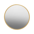 Orsina Saska Gold Round Wall Mirror – Modern Metal Frame Decor
