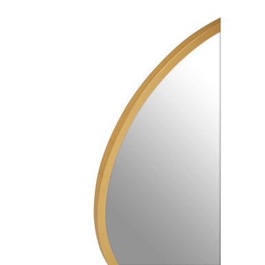 Orsina Saska Gold Round Wall Mirror – Modern Metal Frame Decor