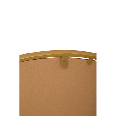 Orsina Saska Gold Round Wall Mirror – Modern Metal Frame Decor