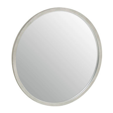 Orsina Saska Round Wall Mirror – Small Antique Silver Accent Mirror
