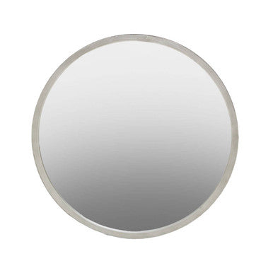 Orsina Saska Round Wall Mirror – Small Antique Silver Accent Mirror
