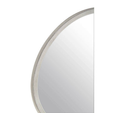 Orsina Saska Round Wall Mirror – Small Antique Silver Accent Mirror