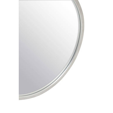 Orsina Saska Round Wall Mirror – Small Antique Silver Accent Mirror