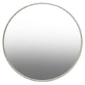 Orsina Saska Large Round Wall Mirror – Antique Silver Metallic Frame