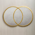 Orsina Farran Overlapped Circles Wall Mirror – Champagne Gold Metal