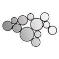 Orsina Persephone Black Multi Circles Wall Mirror – Modern Geometric Art