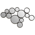Orsina Persephone Large Black Multi Circles Wall Mirror | Modern Art