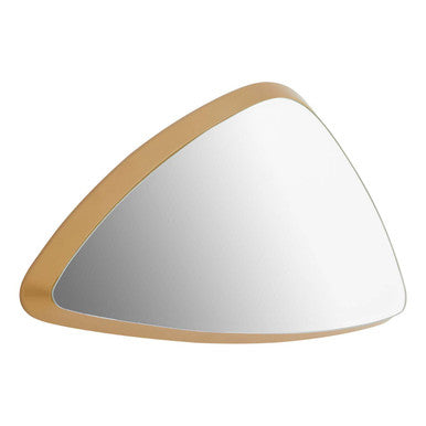 Orsina Torino Small Triangular Wall Mirror – Gold Geometric Metal Frame