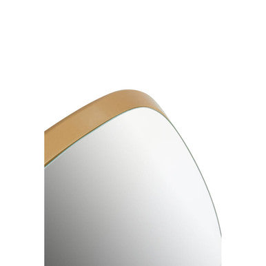 Orsina Torino Small Triangular Wall Mirror – Gold Geometric Metal Frame