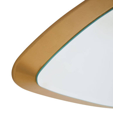 Orsina Torino Small Triangular Wall Mirror – Gold Geometric Metal Frame
