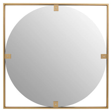 Orsina Matera Gold Square Wall Mirror – Modern Metal Geometric Frame