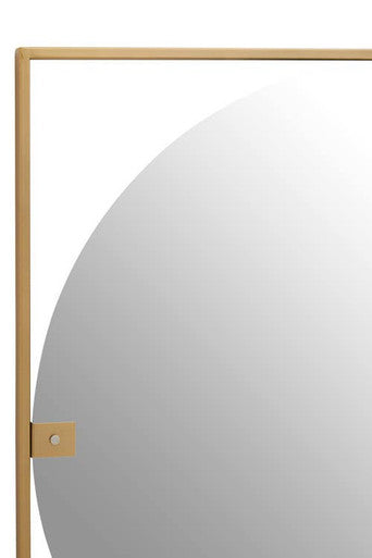 Orsina Matera Gold Square Wall Mirror – Modern Metal Geometric Frame