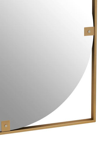 Orsina Matera Gold Square Wall Mirror – Modern Metal Geometric Frame