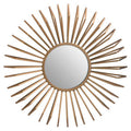 Orsina Matera Gold Sunburst Wall Mirror – 3D Metal Round Decor