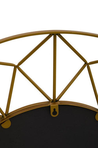 Orsina Matera 3D Round Gold Wall Mirror – Geometric Modern Decor