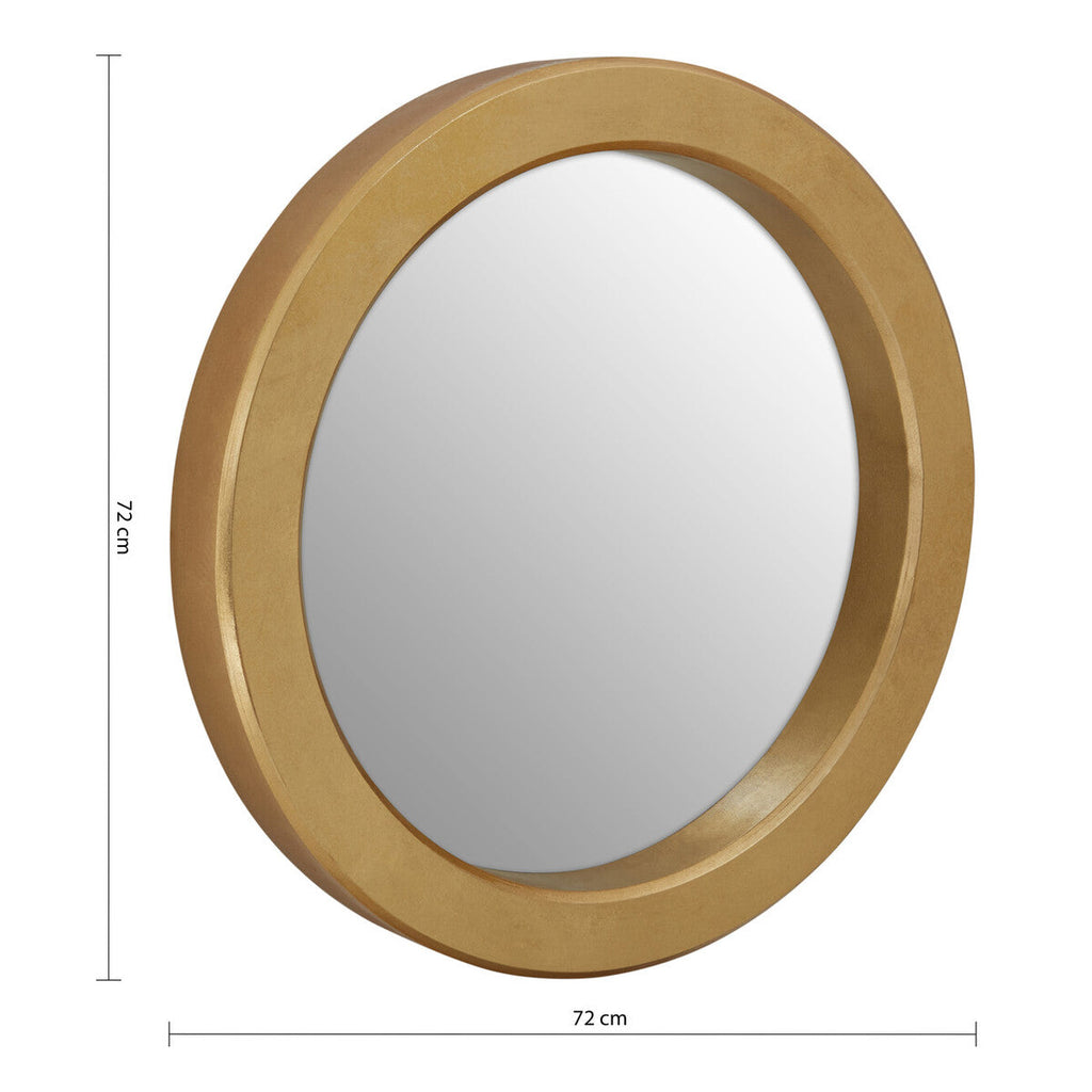 Orsina Matera Round Wall Mirror – Modern Gold Frame Statement Mirror