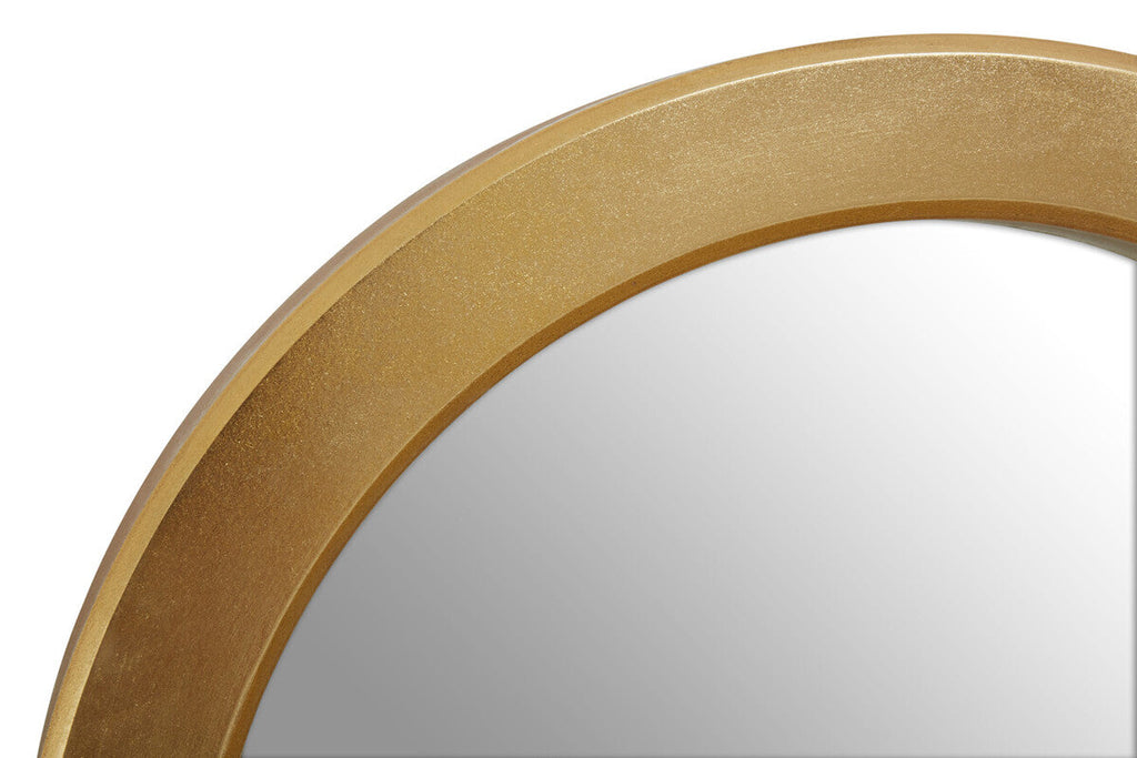 Orsina Matera Round Wall Mirror – Modern Gold Frame Statement Mirror