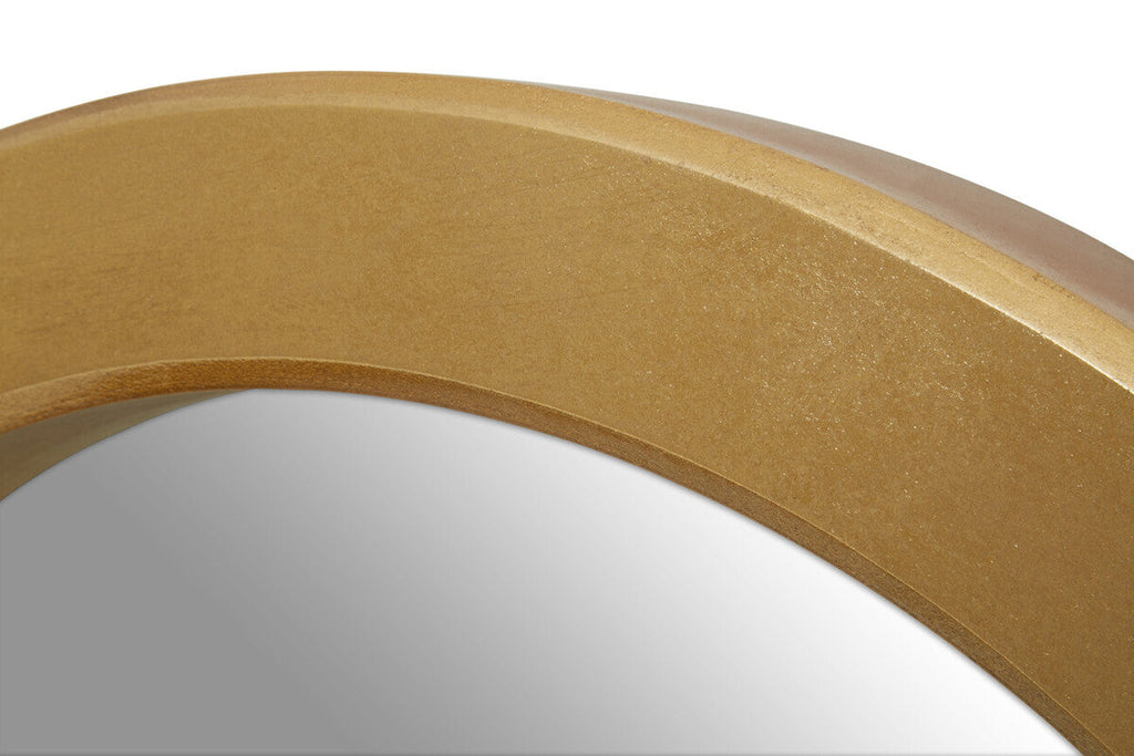 Orsina Matera Round Wall Mirror – Modern Gold Frame Statement Mirror
