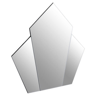 Orsina Yula Art Deco Wall Mirror | Silver Triangular Geometric Frame