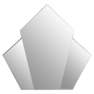 Orsina Yula Art Deco Wall Mirror | Silver Triangular Geometric Frame