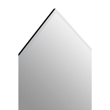 Orsina Yula Art Deco Wall Mirror | Silver Triangular Geometric Frame