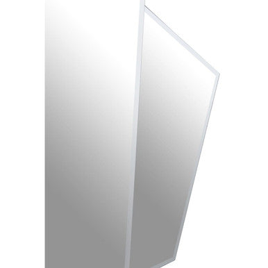 Orsina Yula Art Deco Wall Mirror | Silver Triangular Geometric Frame