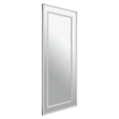 Orsina Yula Rectangular Wall Mirror | Silver Finish Bevelled Frame