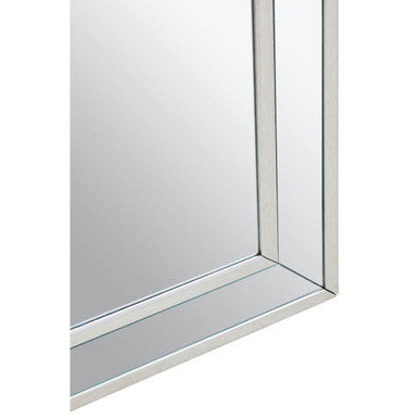 Orsina Yula Rectangular Wall Mirror | Silver Finish Bevelled Frame