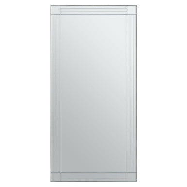 Orsina Sana Large Rectangular Wall Mirror – Bevelled Linear Detail