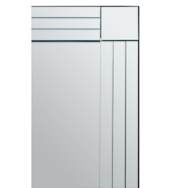 Orsina Sana Large Rectangular Wall Mirror – Bevelled Linear Detail