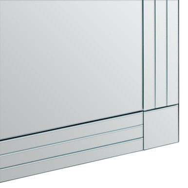 Orsina Sana Large Rectangular Wall Mirror – Bevelled Linear Detail