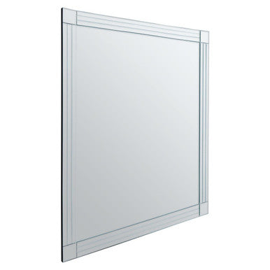 Orsina Sana Small Rectangular Wall Mirror | Bevelled Linear Detail