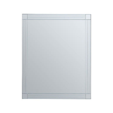 Orsina Sana Small Rectangular Wall Mirror | Bevelled Linear Detail